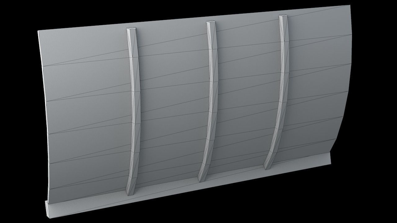 Oriental Roof Modular Elements Next Gen Game Ready PBR Low-poly 3D model_48