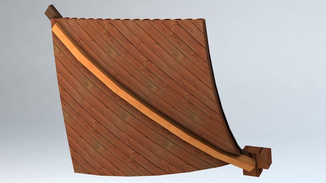 Oriental Roof Modular Elements Next Gen Game Ready PBR Low-poly 3D model_19