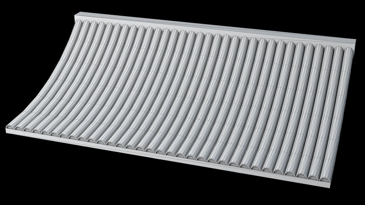 Oriental Roof Modular Elements Next Gen Game Ready PBR Low-poly 3D model_45