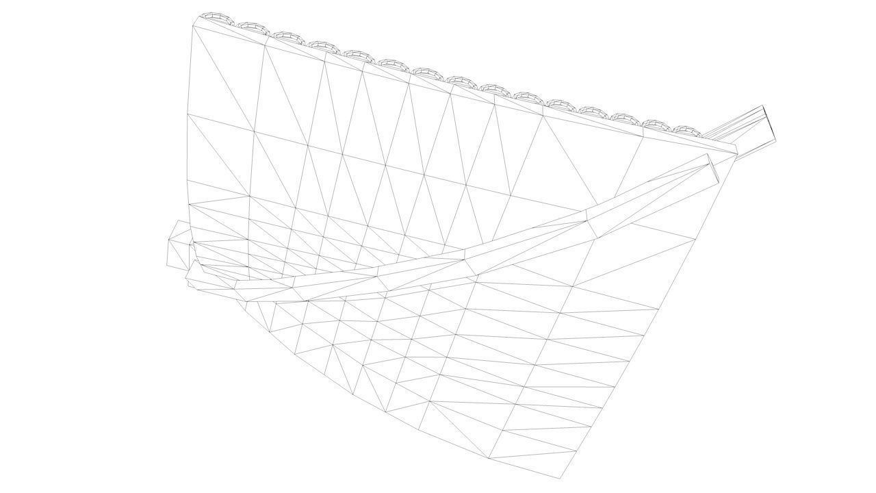 Oriental Roof Modular Elements Next Gen Game Ready PBR Low-poly 3D model_30