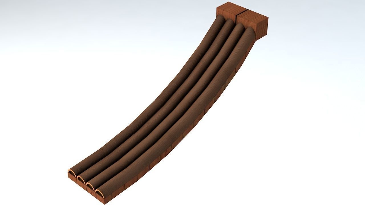 Oriental Roof Modular Elements Next Gen Game Ready PBR Low-poly 3D model_31