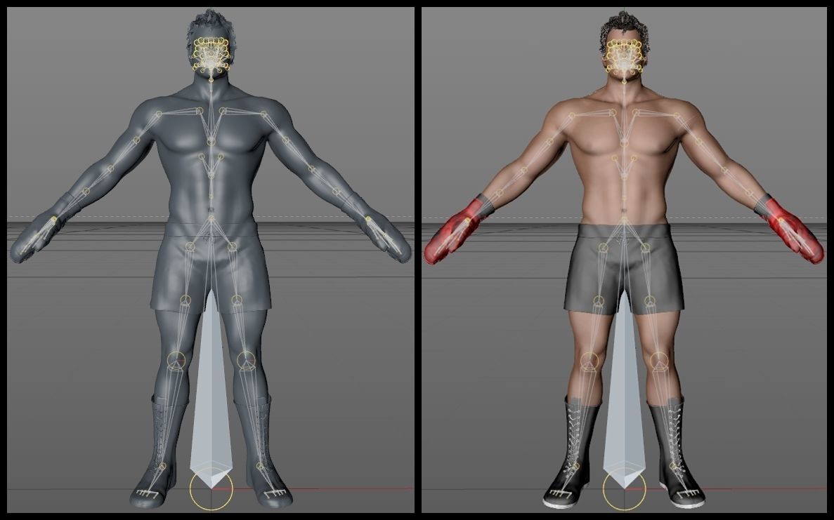  Male Caucasian BOX - MMA Fighter 3D model_15