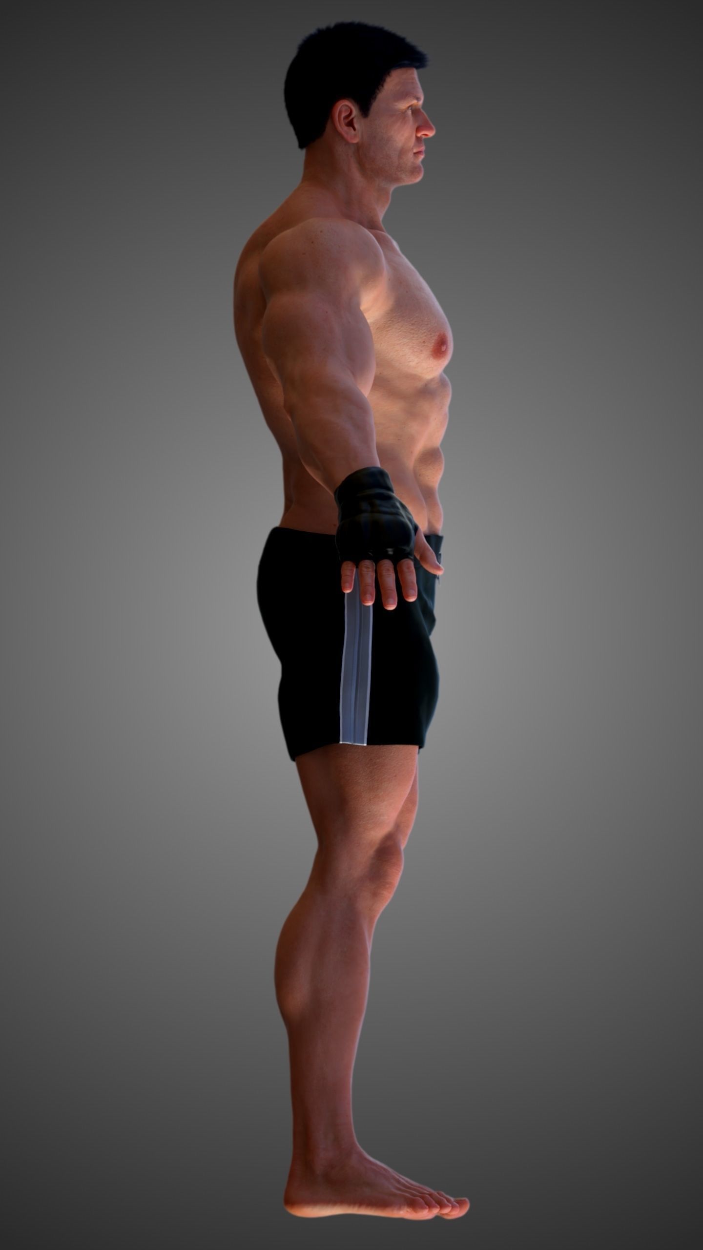  Male Caucasian BOX - MMA Fighter 3D model_13