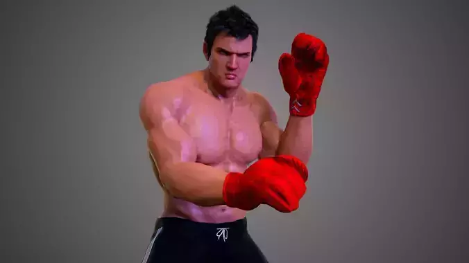  Male Caucasian BOX - MMA Fighter 3D model