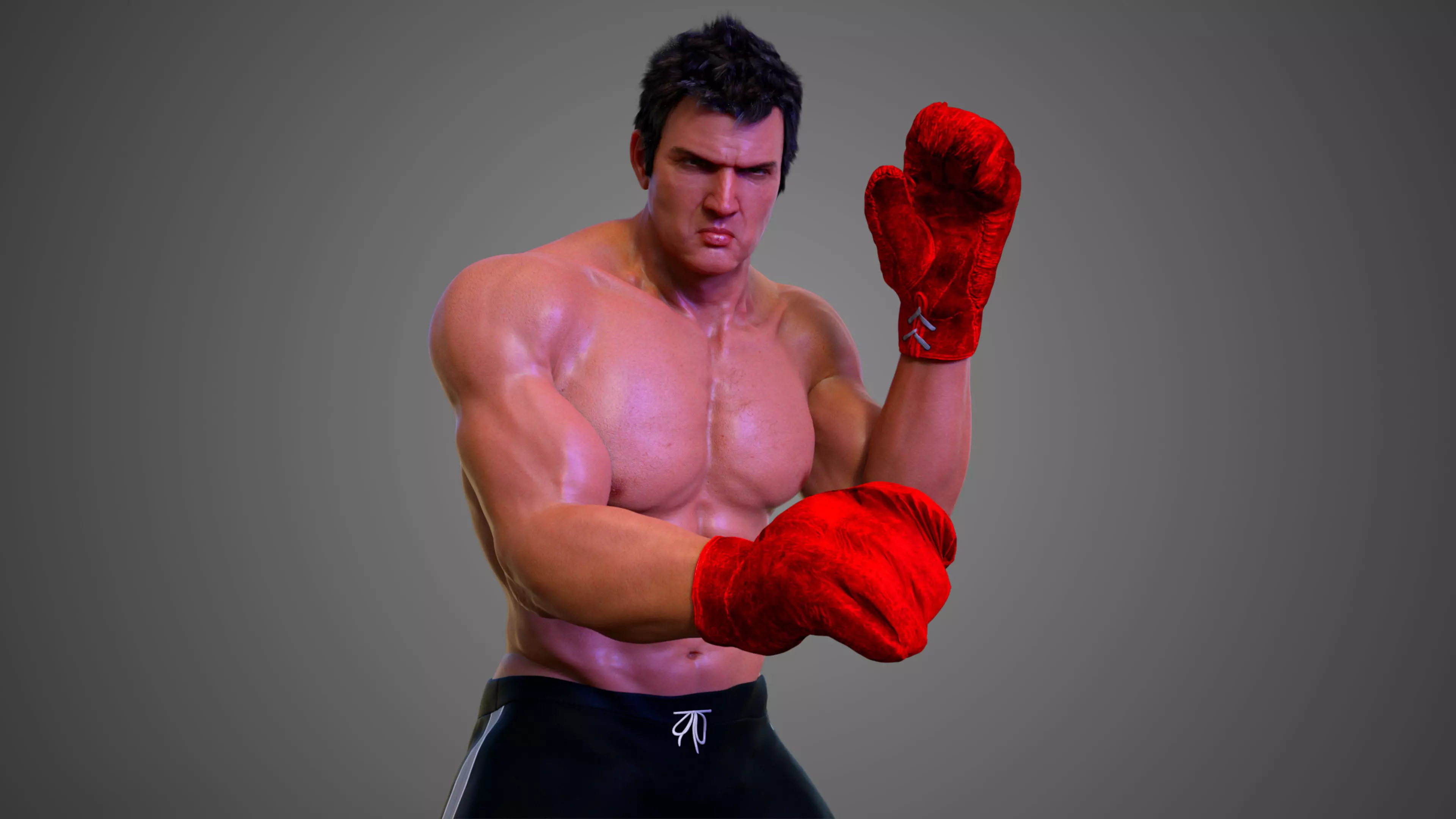  Male Caucasian BOX - MMA Fighter 3D model_0