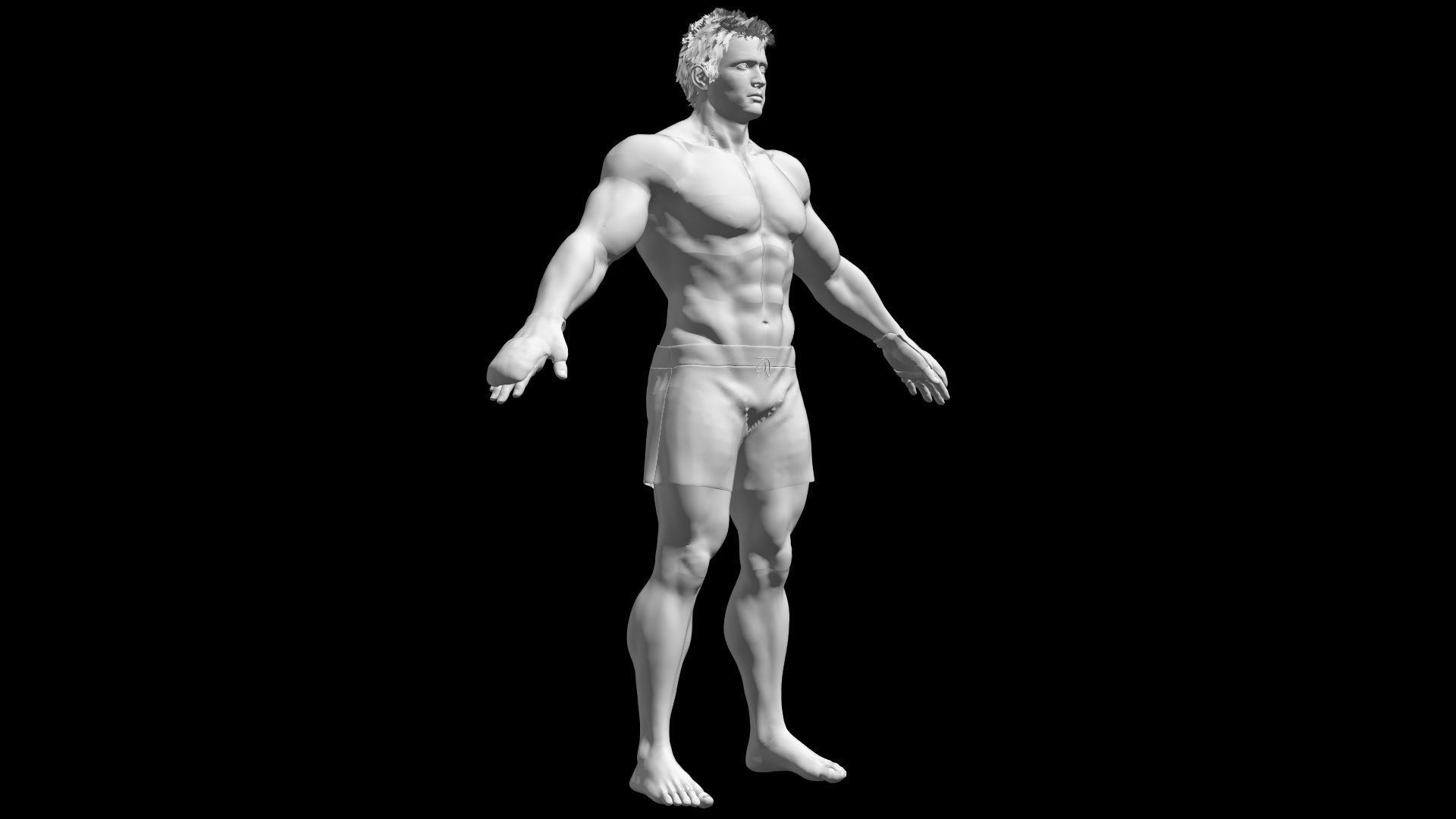  Male Caucasian BOX - MMA Fighter 3D model_10