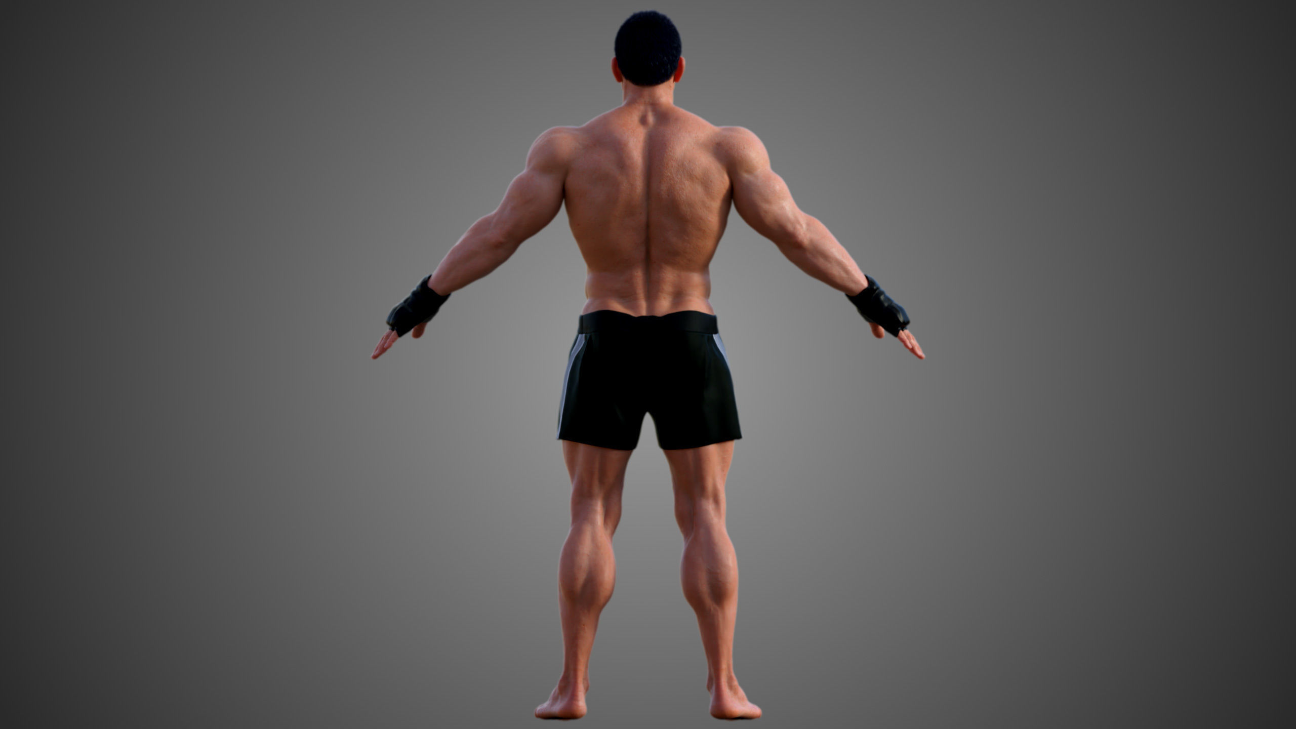  Male Caucasian BOX - MMA Fighter 3D model_14