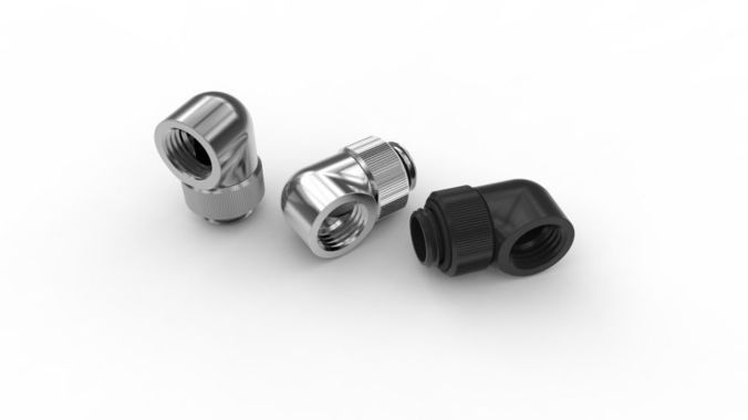 EK-AF Angled 90 degree Fitting 3D model