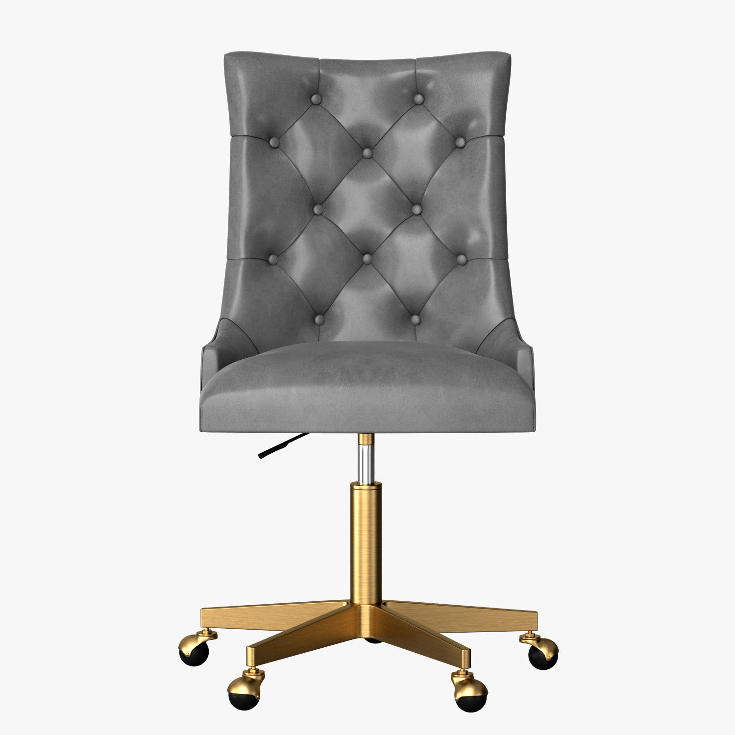 Martine Adjustable Leather Desk Chair 3D model_2