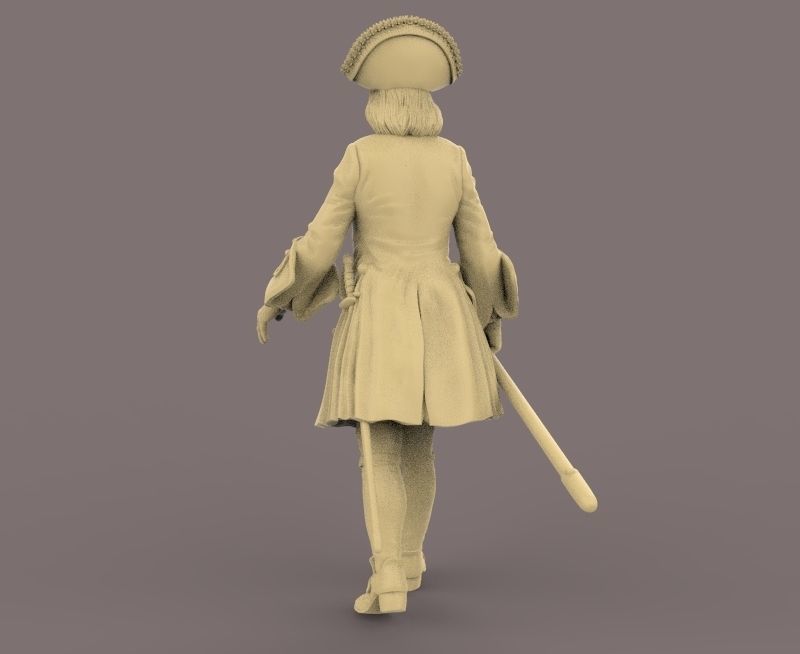 officer Karrer Hallwyl regiment-18th century 3D print model_5