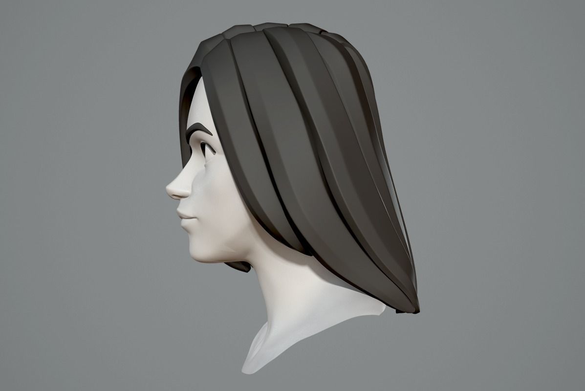  Cute cartoon girl  3D model_6