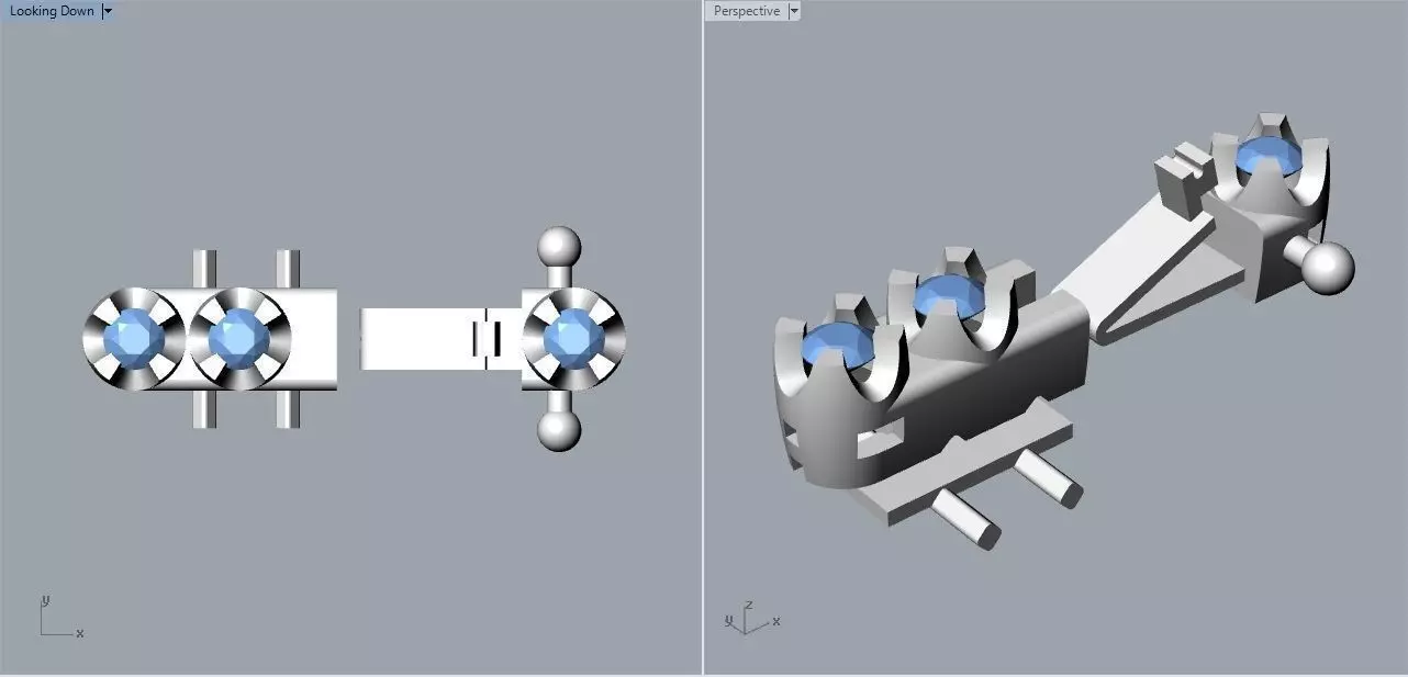 lock chain bracelets 01-02 3D print model_0