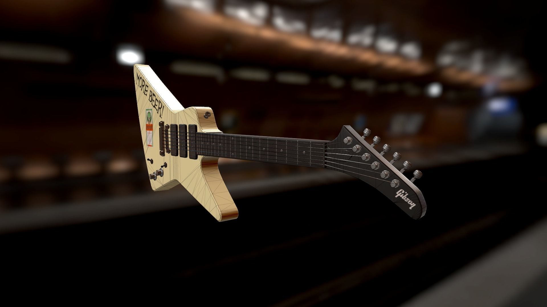 GIBSON Explorer 1984 Low-poly 3D model_4