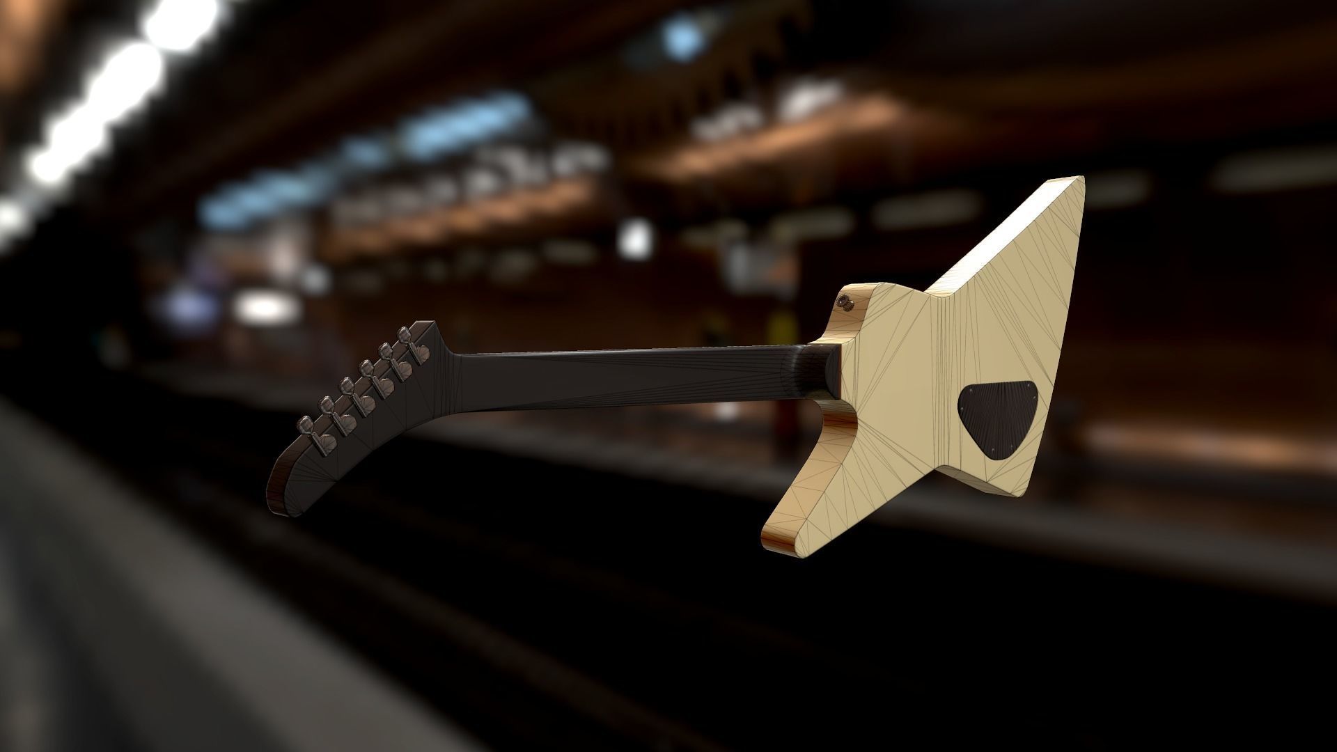 GIBSON Explorer 1984 Low-poly 3D model_10