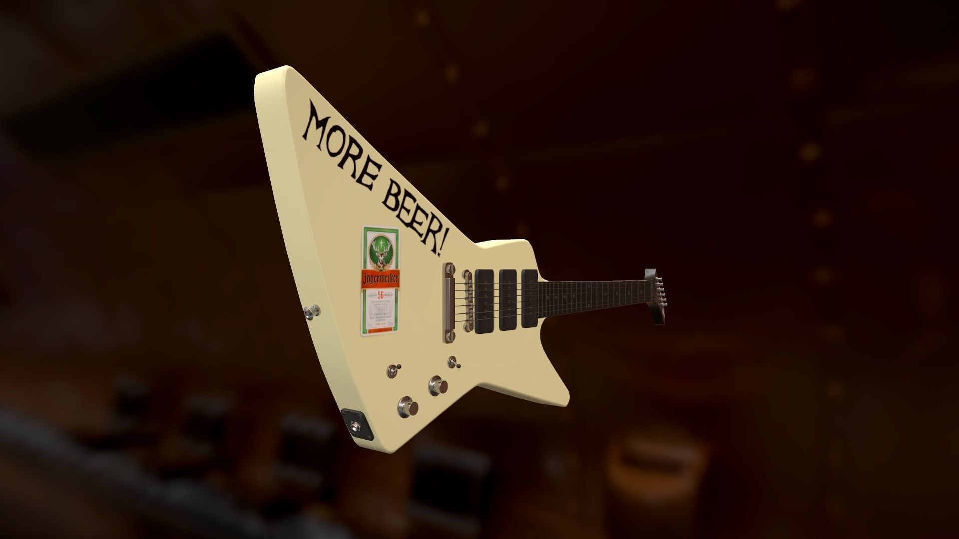 GIBSON Explorer 1984 Low-poly 3D model_11