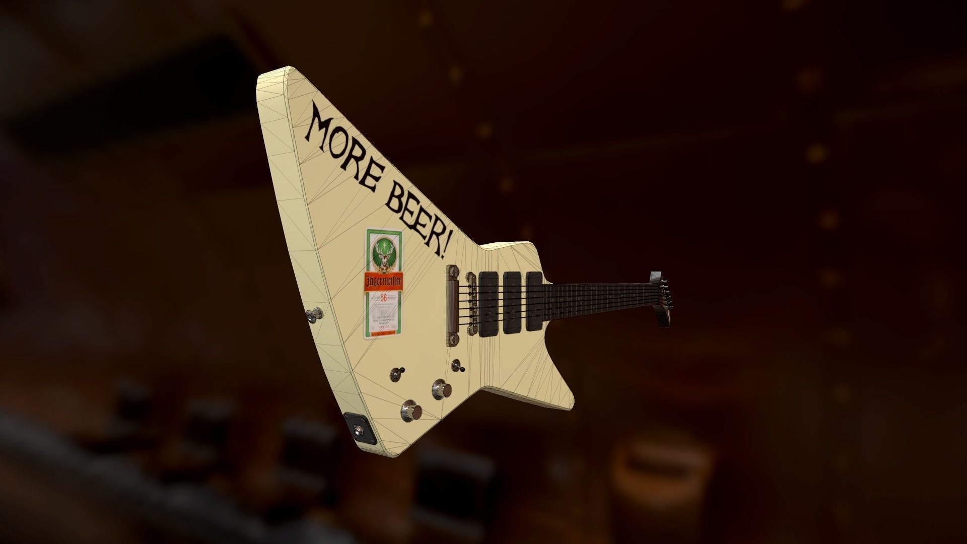 GIBSON Explorer 1984 Low-poly 3D model_12