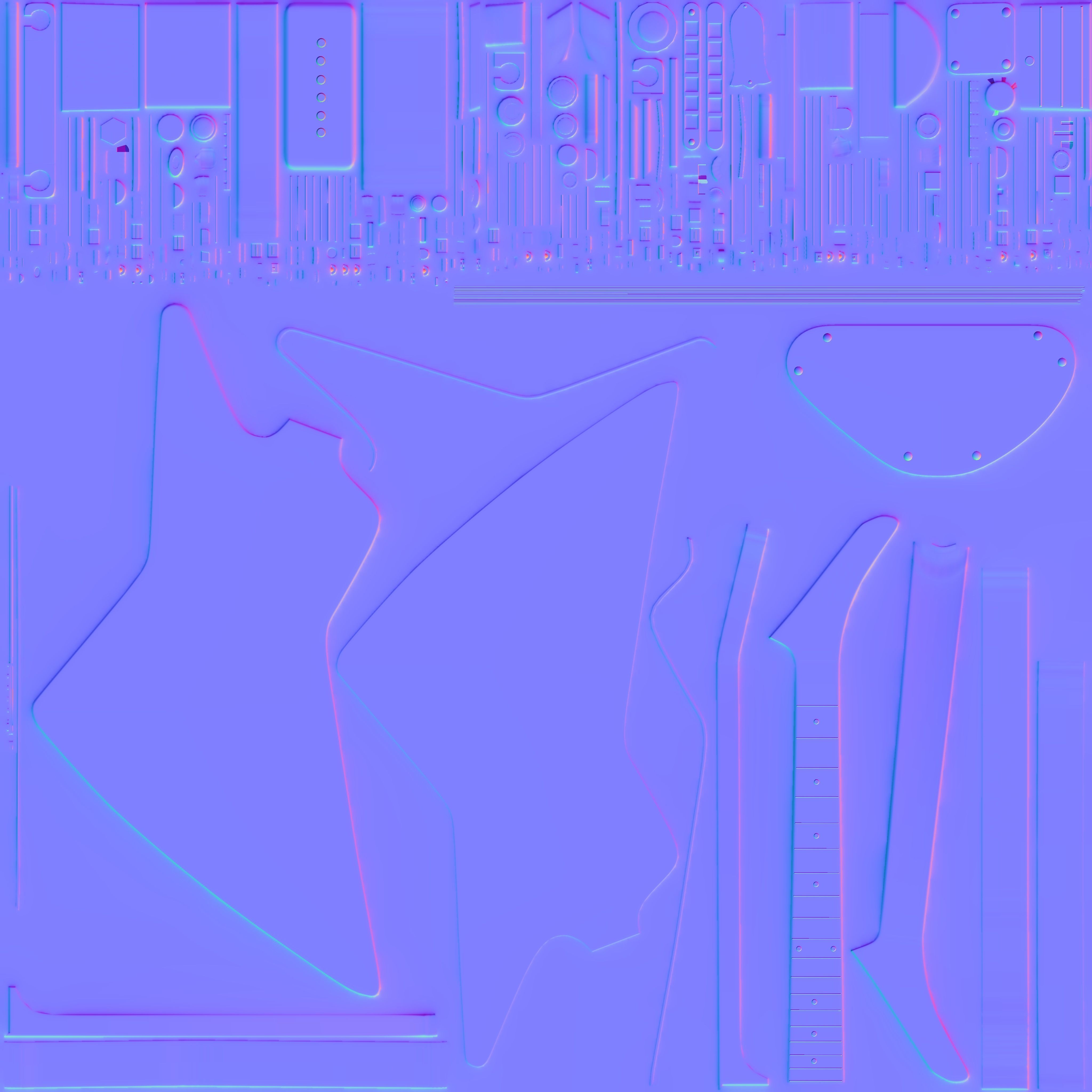 GIBSON Explorer 1984 Low-poly 3D model_20