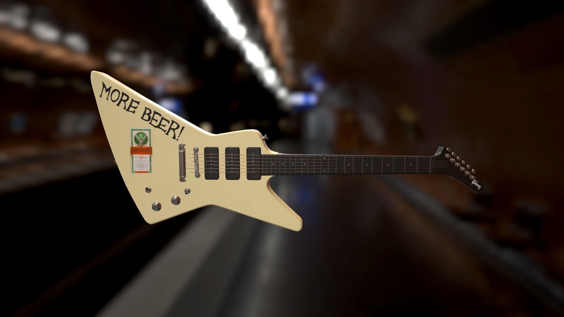 GIBSON Explorer 1984 Low-poly 3D model_1