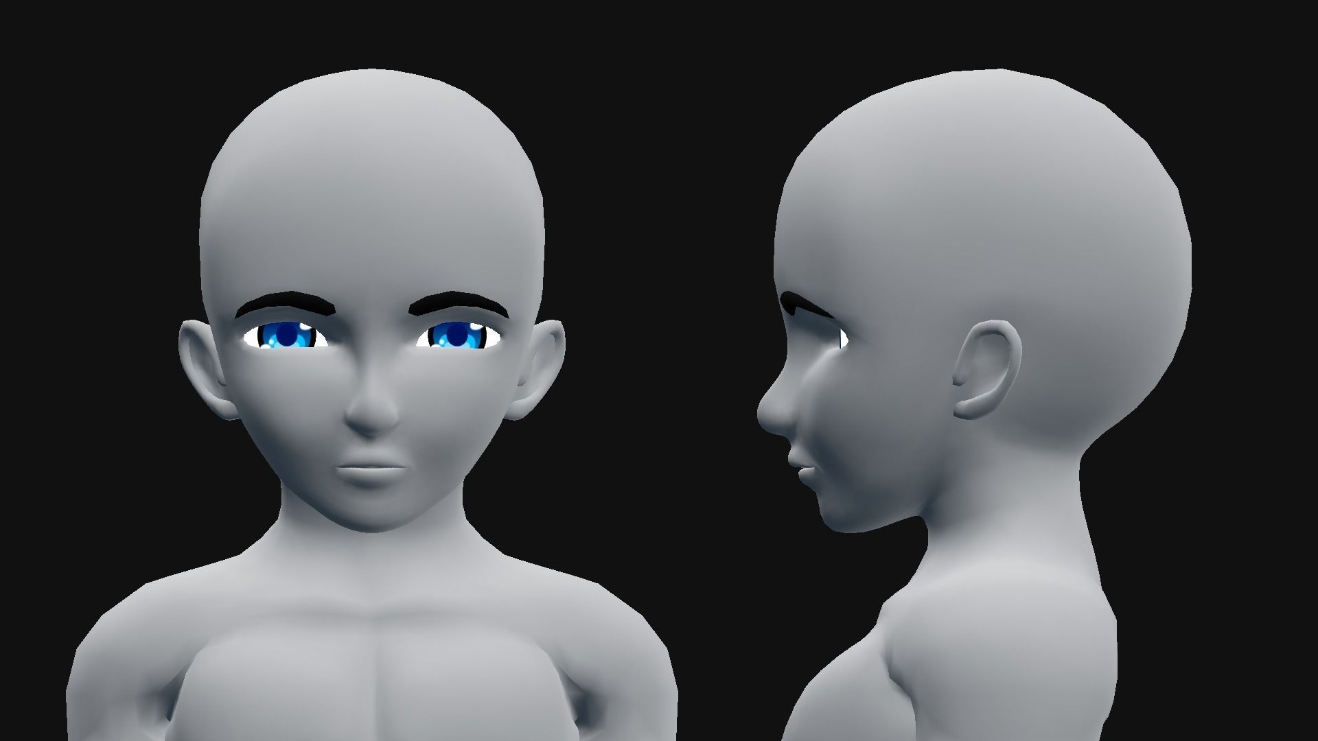 Anime Boy Low-poly 3D model_1