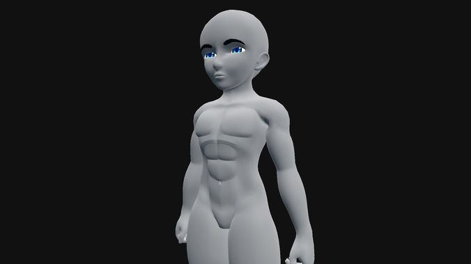 Anime Boy Low-poly 3D model