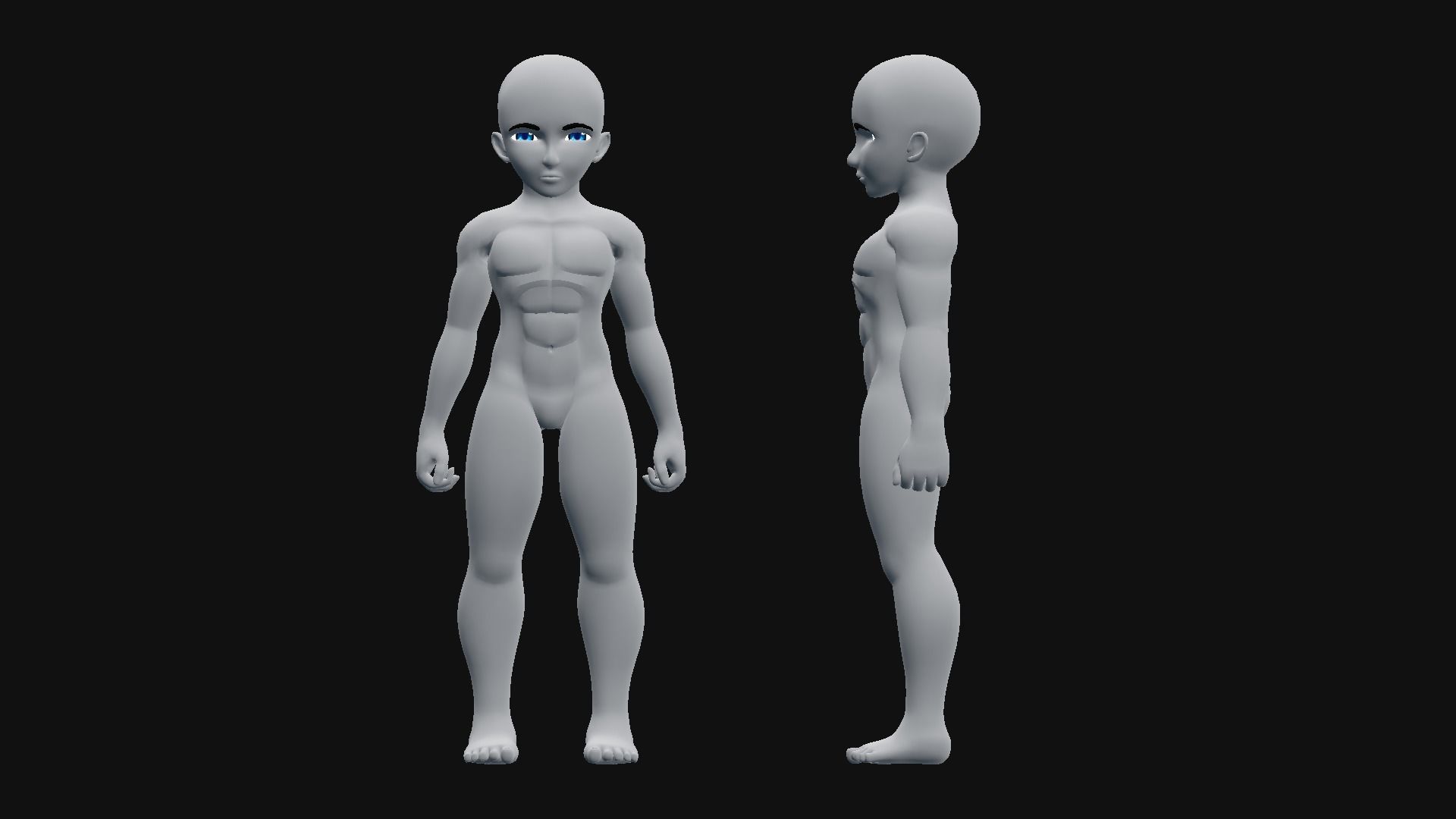 Anime Boy Low-poly 3D model_5
