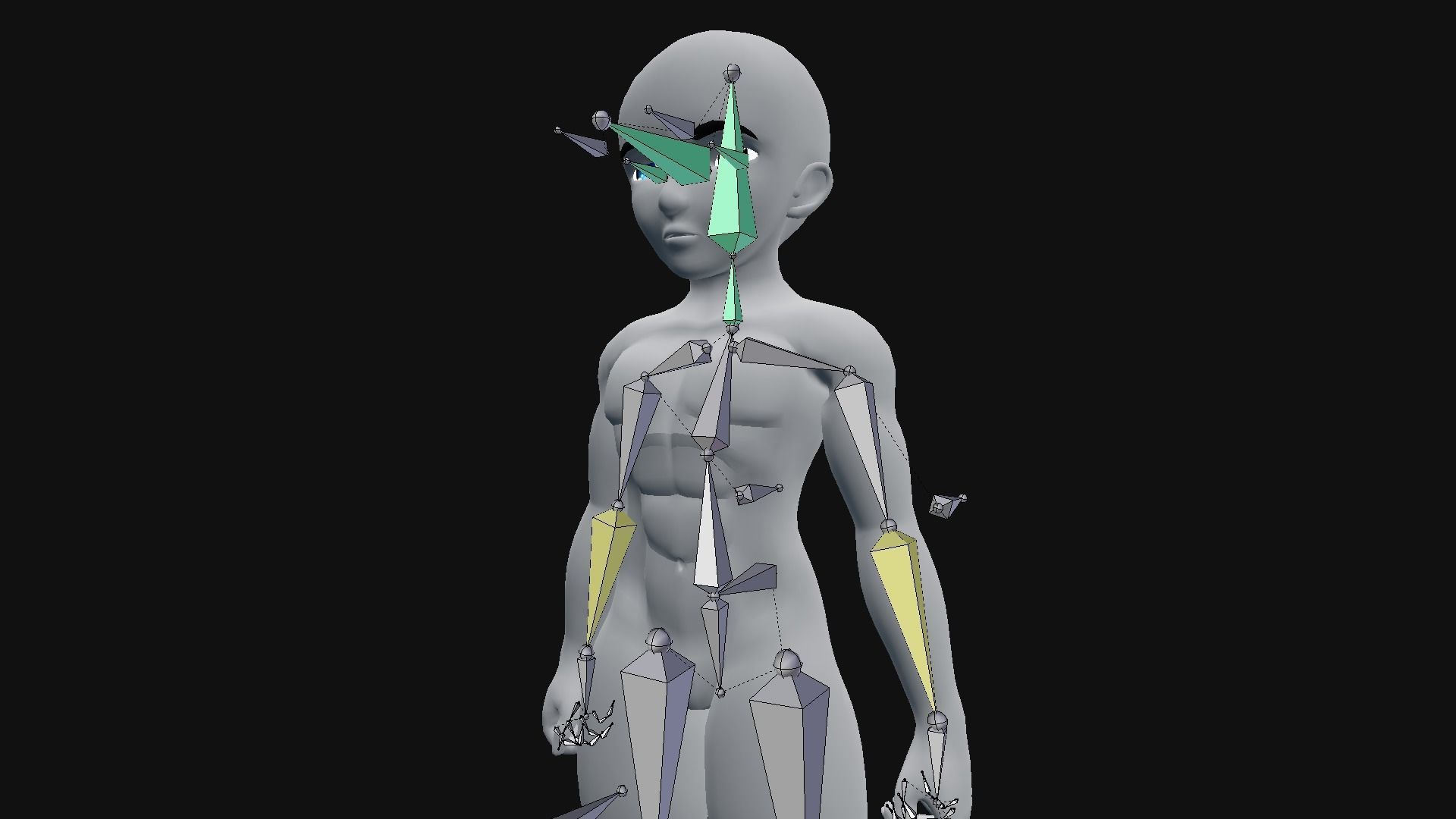 Anime Boy Low-poly 3D model_7