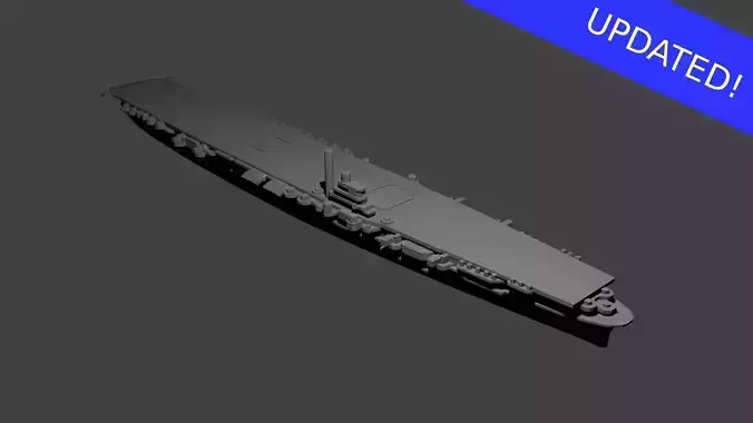 Japanese Shokaku Class Aircraft Carrier 3D print model