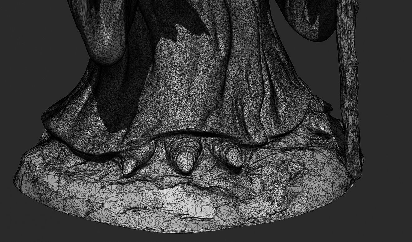 Yoda Sculpture fan 3d print model 3D print model_12