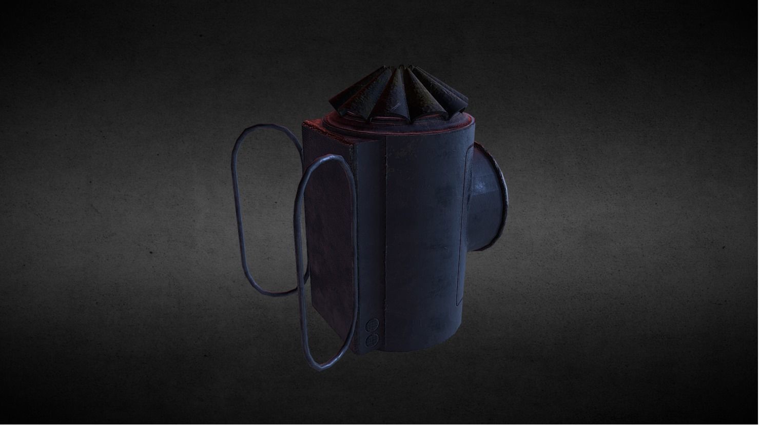 Police Lamp Low-poly 3D model_1