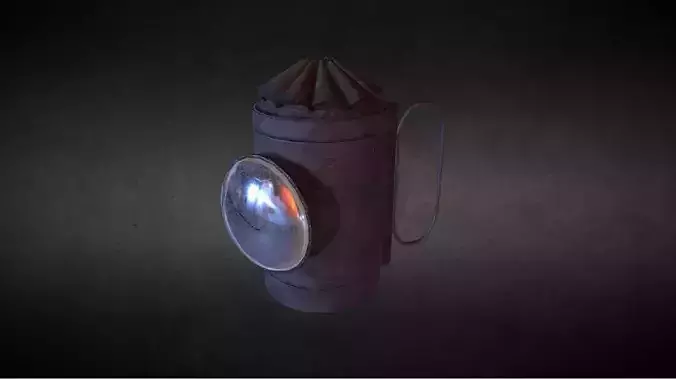 Police Lamp Low-poly 3D model