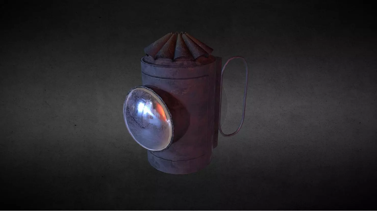 Police Lamp Low-poly 3D model_0