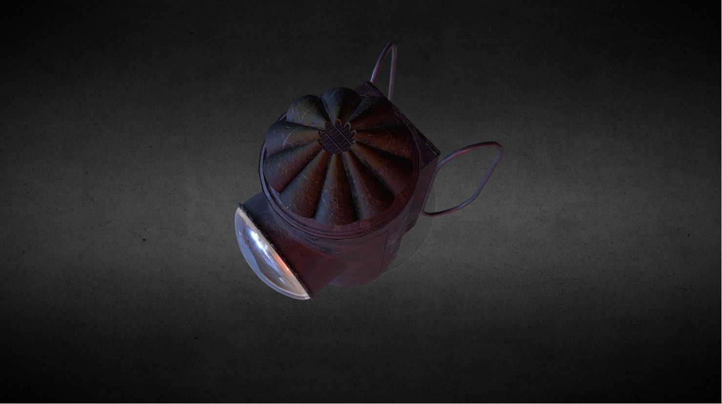 Police Lamp Low-poly 3D model_2