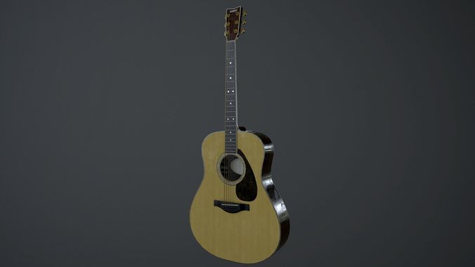 Yamaha Acoustic Guitar Low-poly 3D model