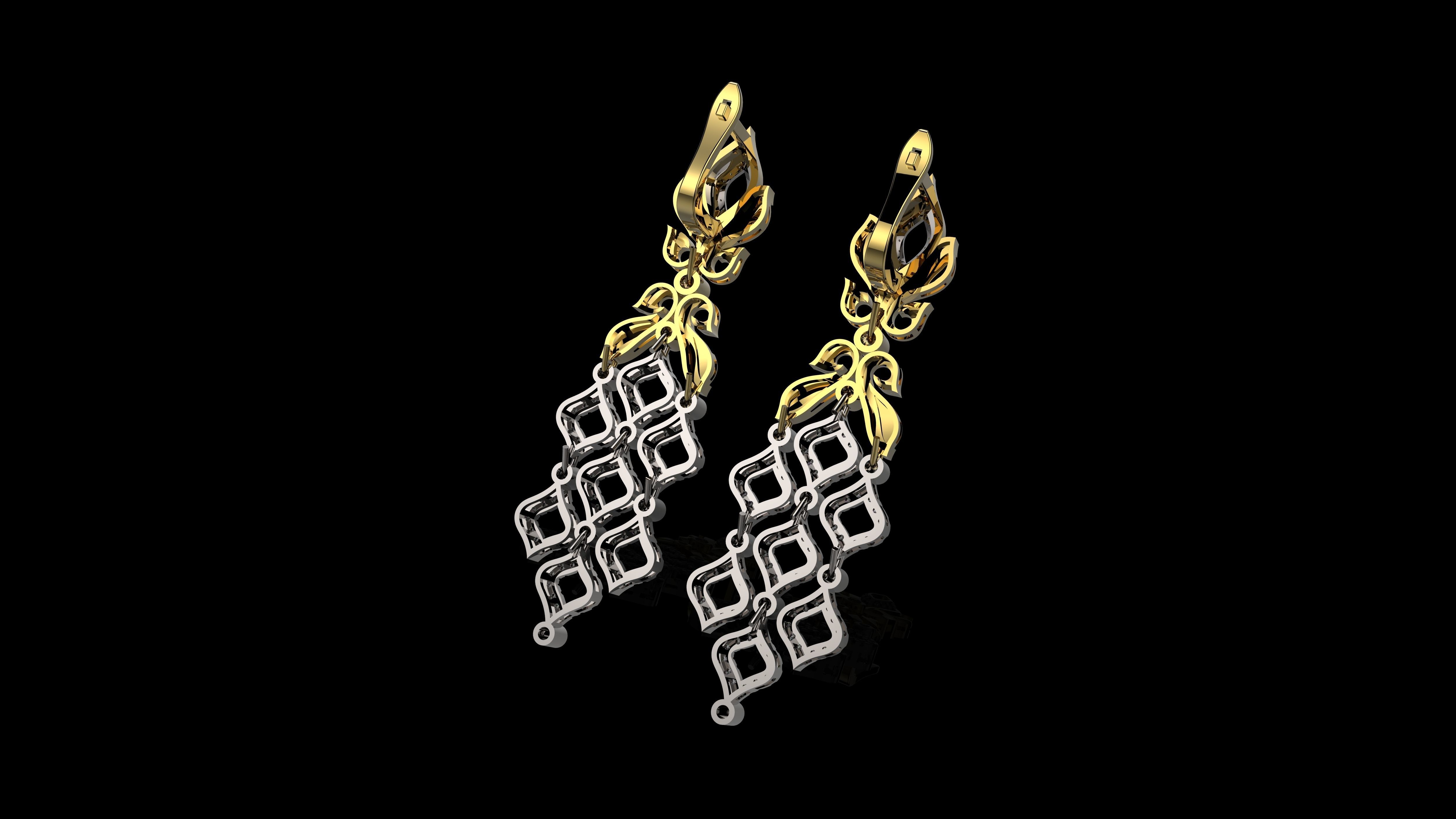 EARRINGS J08 3D print model_4