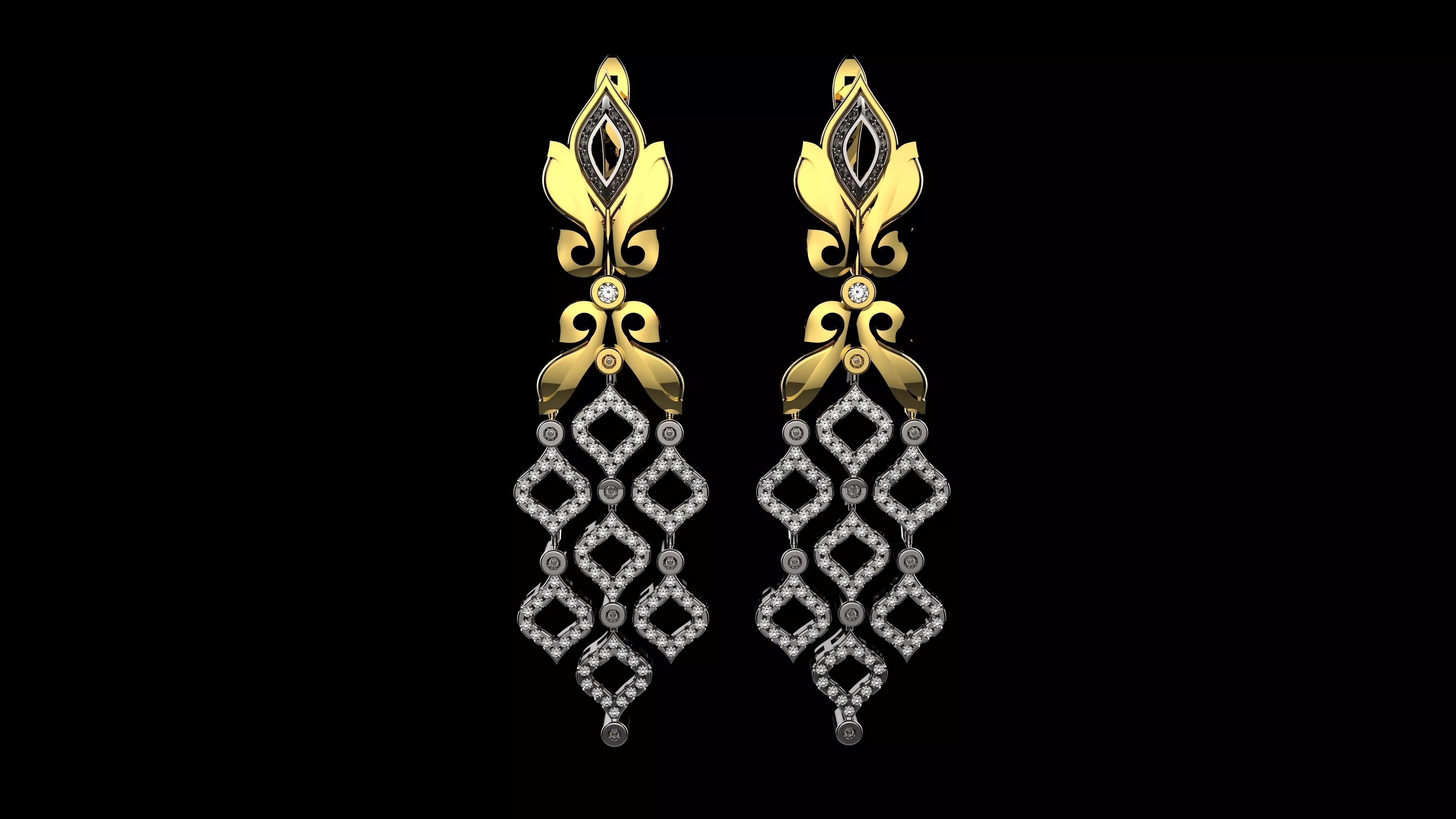 EARRINGS J08 3D print model_0