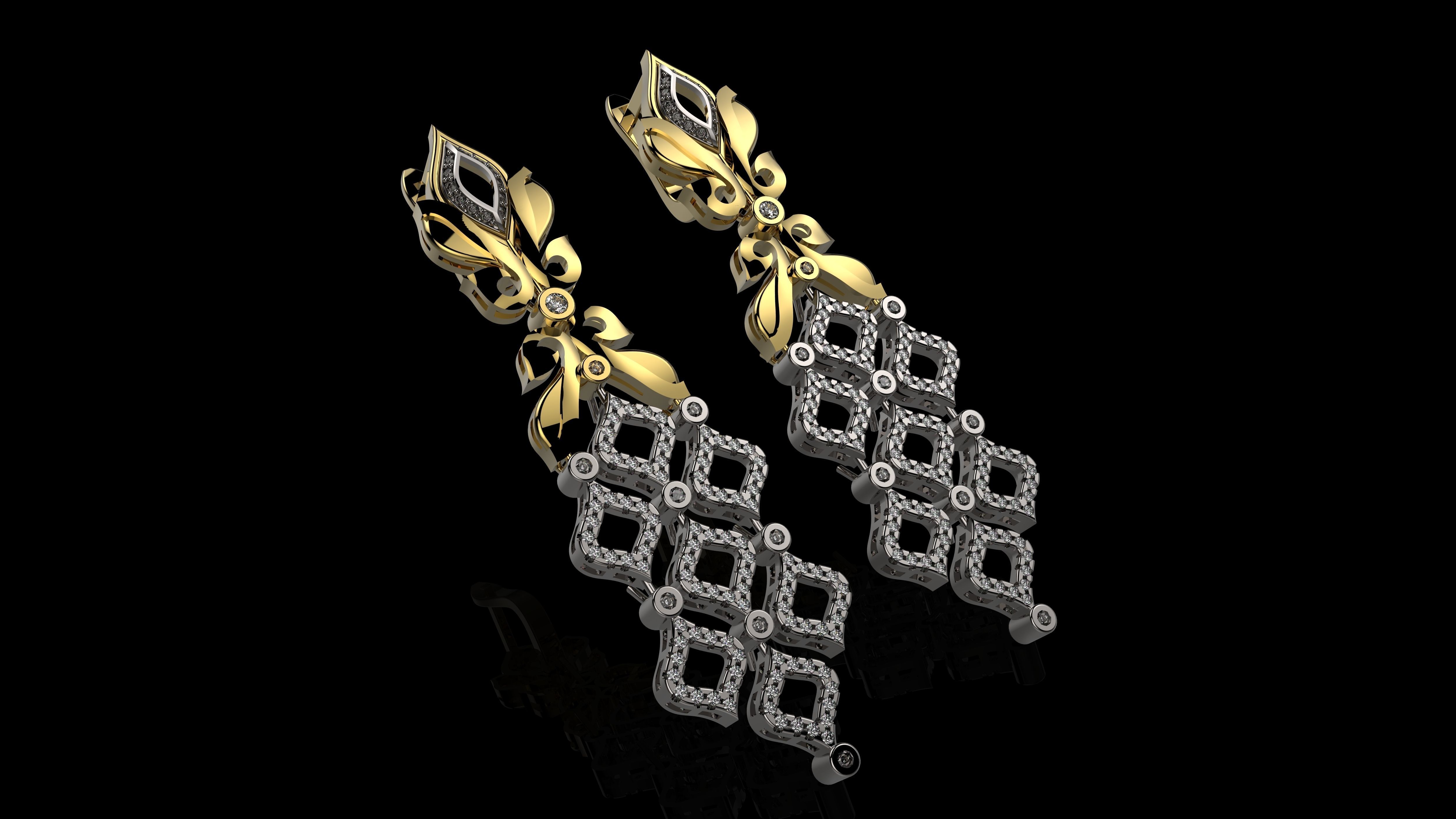 EARRINGS J08 3D print model_1