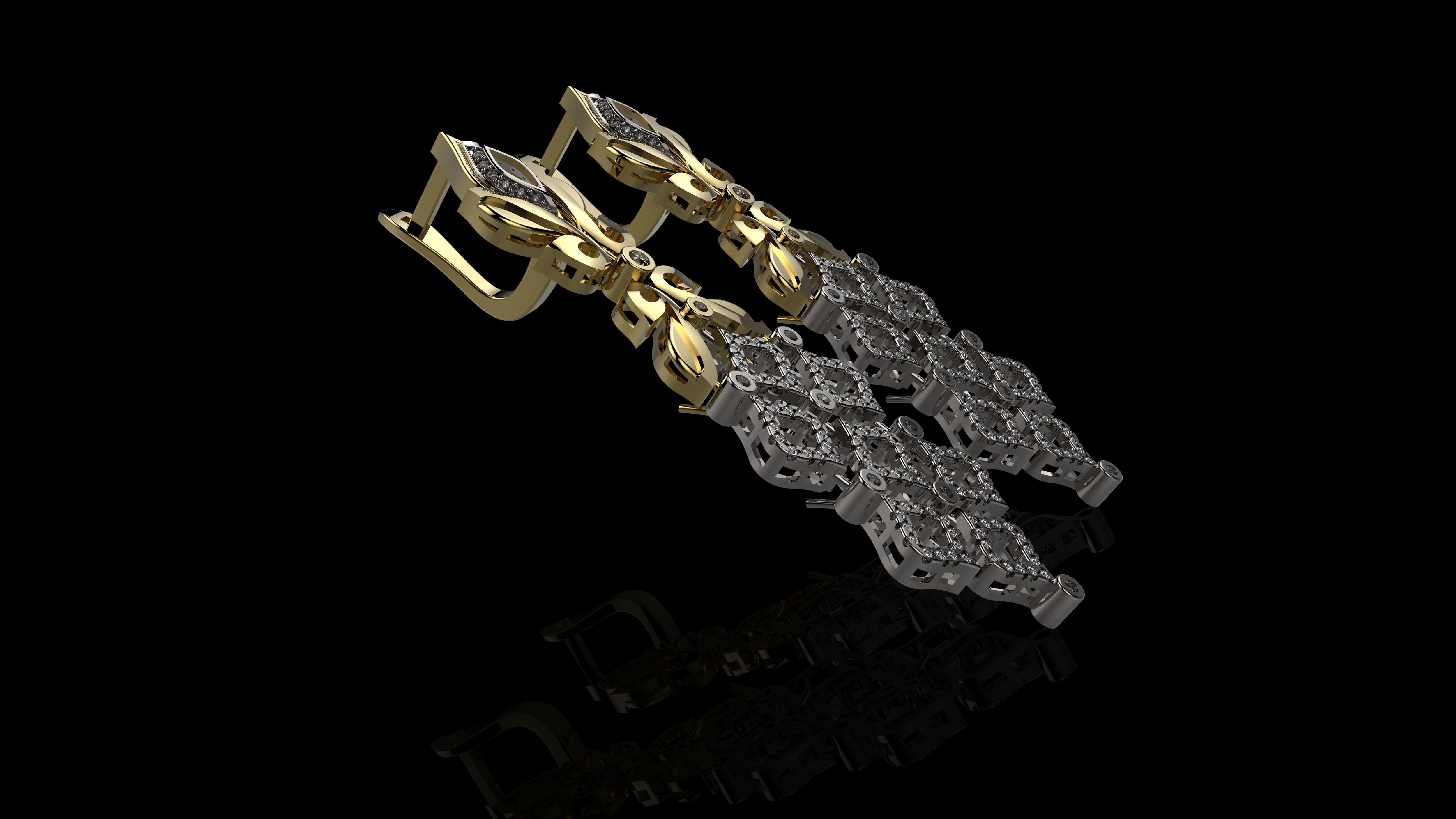 EARRINGS J08 3D print model_5