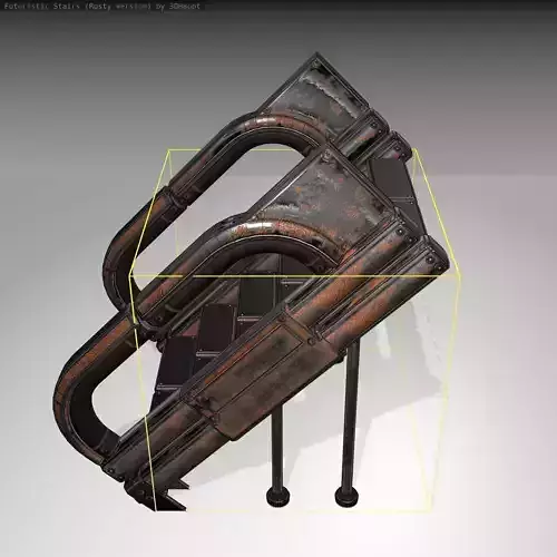 Futuristic Stairs - 4 - Rusty Textures