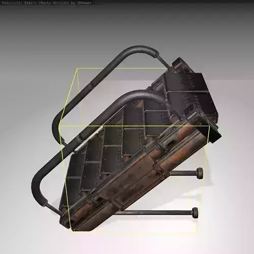 Futuristic Stairs - 5 - Rusty Textures