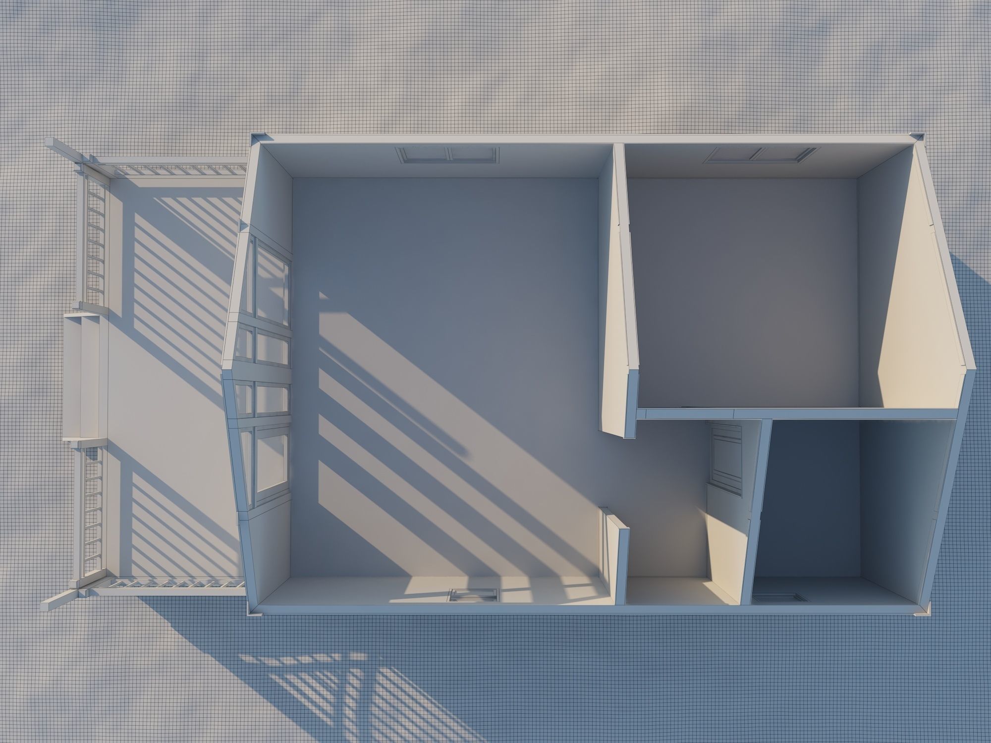 Small Wooden House For Nature Living Low-poly 3D model_9