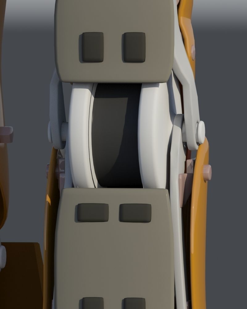 Hand robotic rigged 3D model_14