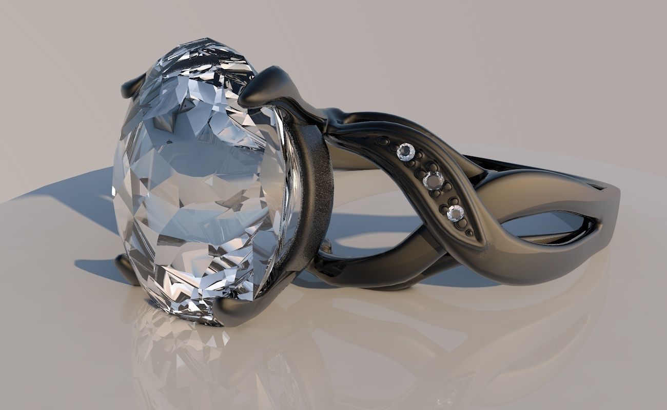 Pack 12 diamond rings 3D model_5