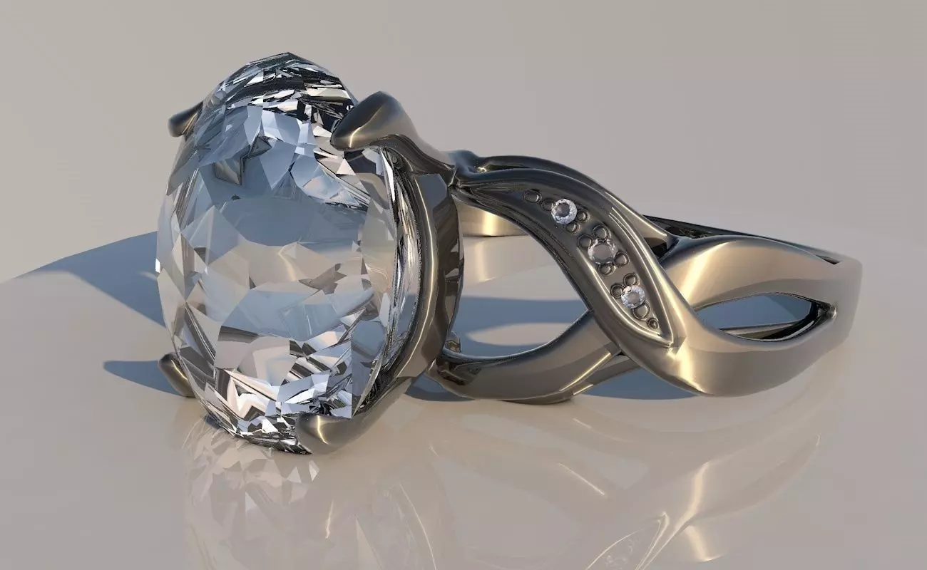Pack 12 diamond rings 3D model_0