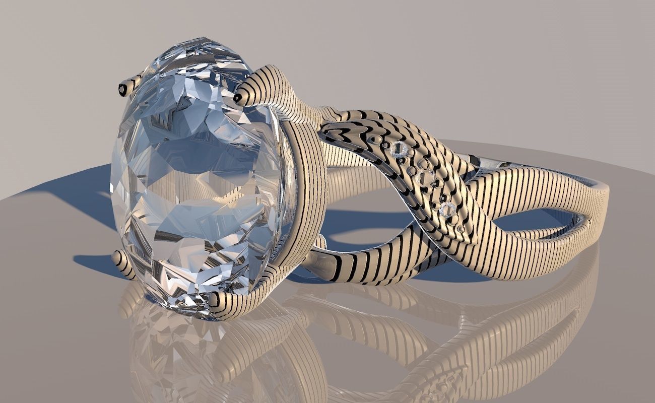Pack 12 diamond rings 3D model_6