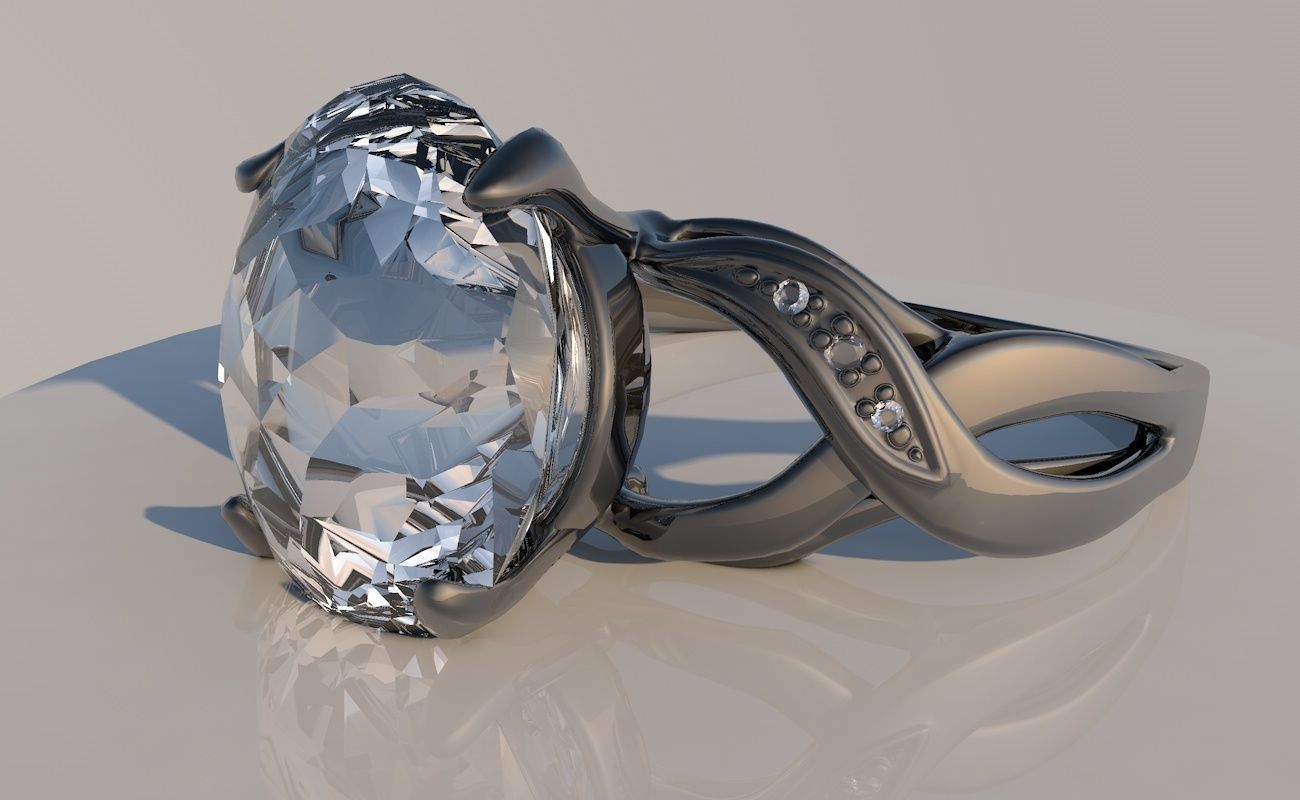 Pack 12 diamond rings 3D model_9