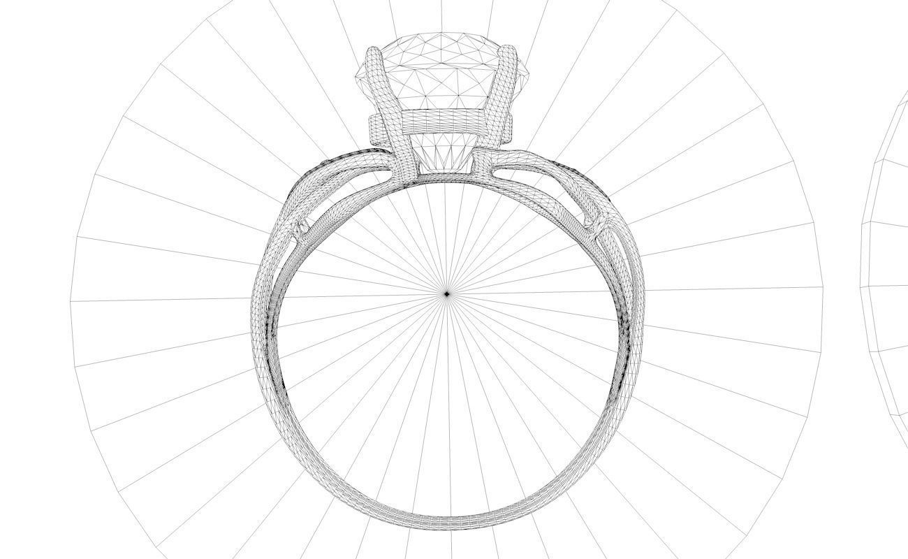 Pack 12 diamond rings 3D model_16