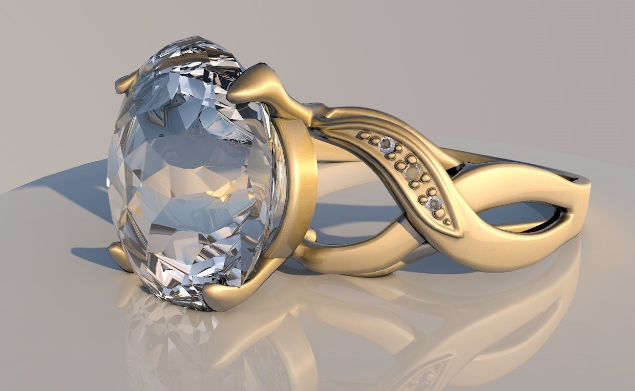 Pack 12 diamond rings 3D model_3