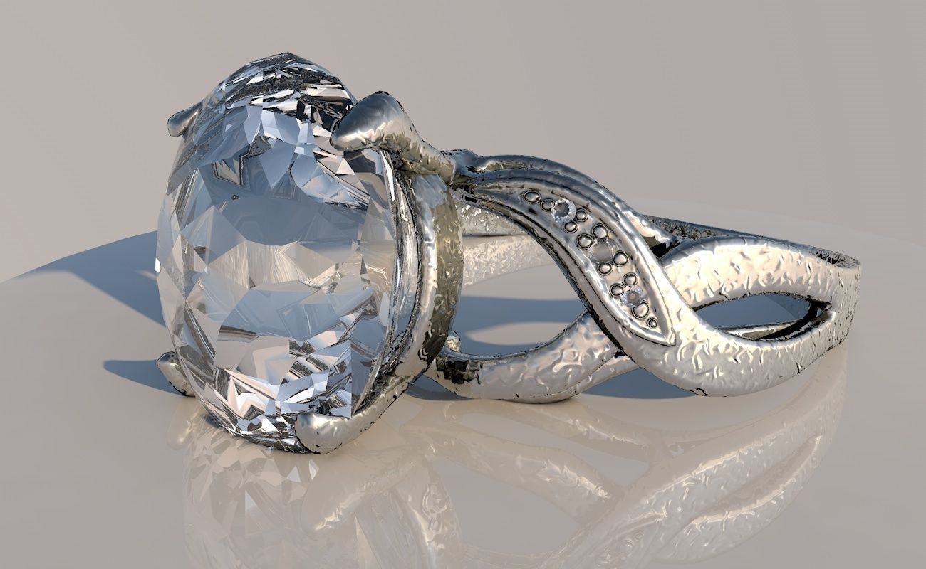 Pack 12 diamond rings 3D model_10
