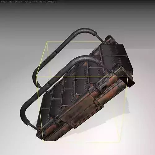 Futuristic Stairs - 6 - Rusty Textures