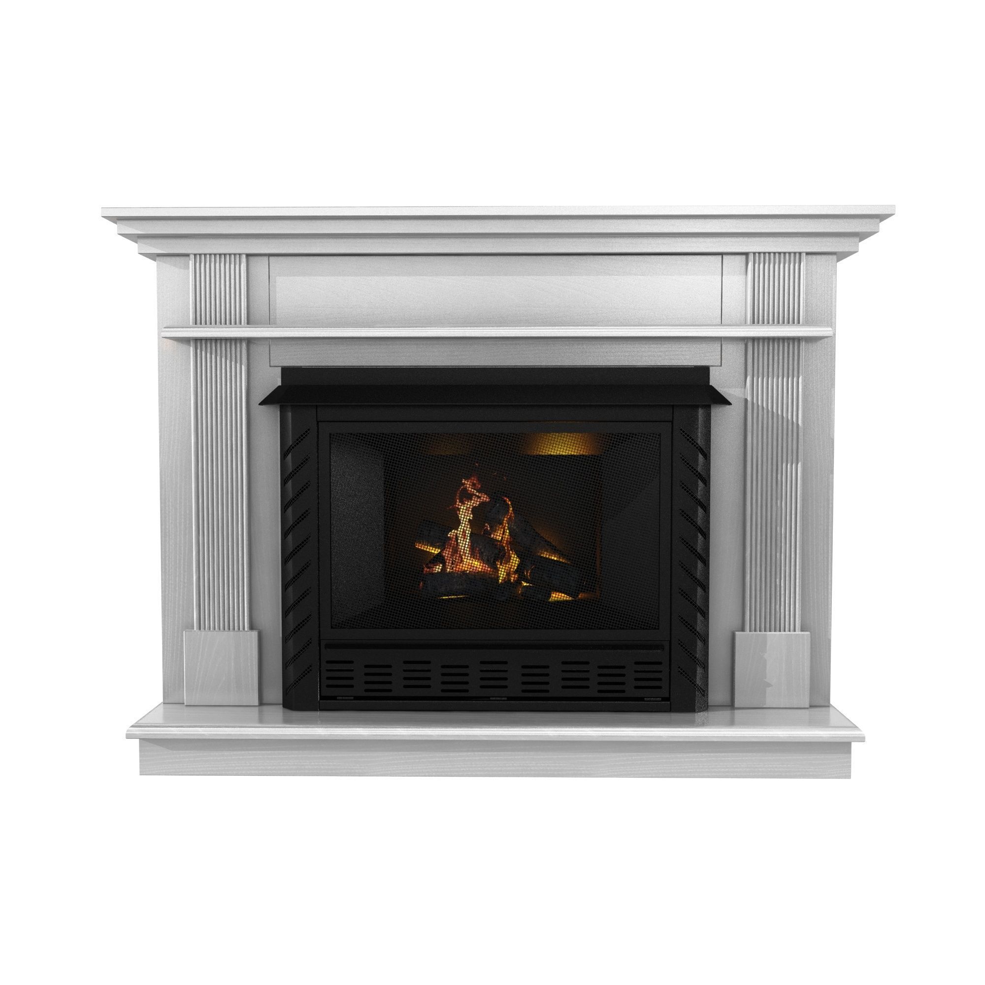 Ashley White Wood Grain Fireplace Surround At 3d Model